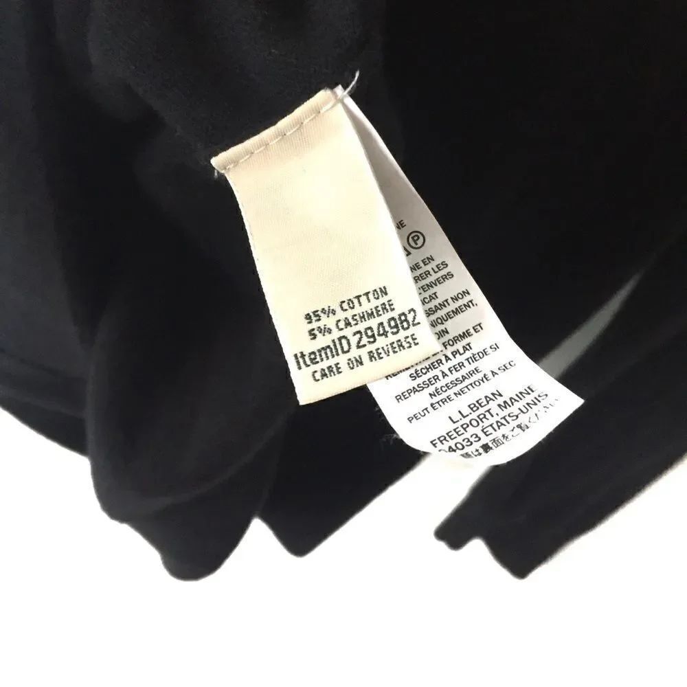 L.L. Bean Black Button Front Cardigan - Picture 8 of 9